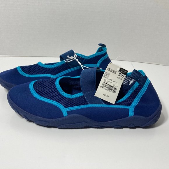 Water Beach Shoes Size 5/6 Navy Blue Slip on Shoes Athletech - Picture 2 of 14